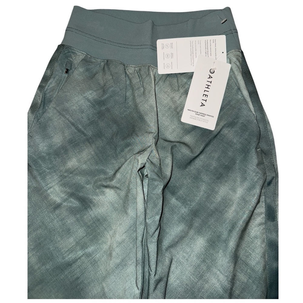 NWT ATHLETA Nolita Slim Tapered Print Crop Jogger Sz 0 - Picture 7 of 16